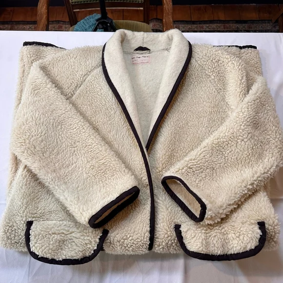 Free People Irresistible Teddy Cardigan Coat | Plush Faux Shearling Maxi | Large - Picture 6 of 9